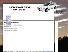 Tablet Screenshot of hemavantaxi.se